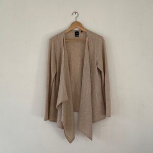 Saks Fifth Avenue Cashmere Sweater Waterfall Open Front Cardigan